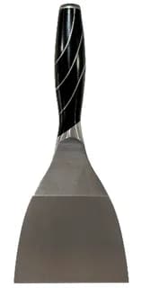 Stainless Steel Putty Knife with an ergonomic wood handle and flexible blade