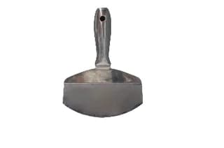 One-Piece Stainless Steel Bucket Scoop with curved blade