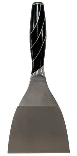Stainless Steel Putty Knife with an ergonomic wood handle and flexible blade